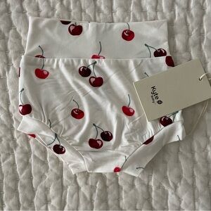 NWT Kyte Baby Cherry Print Bummies Shorts 12-18M
